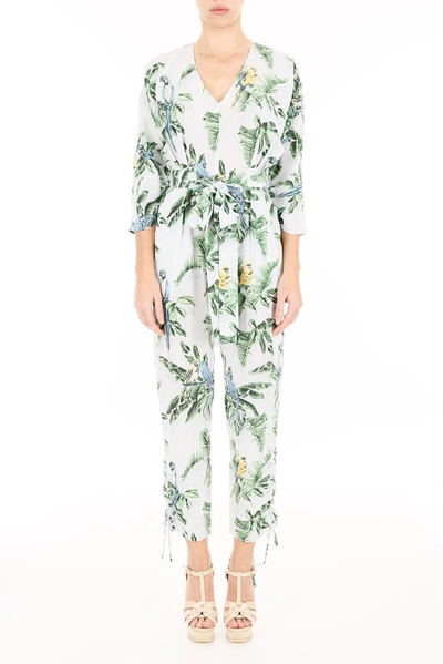 Shop Stella Mccartney Tropical Print Jumpsuit In Multi