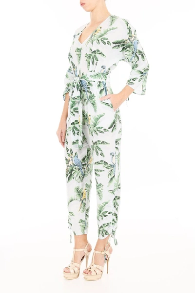 Shop Stella Mccartney Tropical Print Jumpsuit In Multi