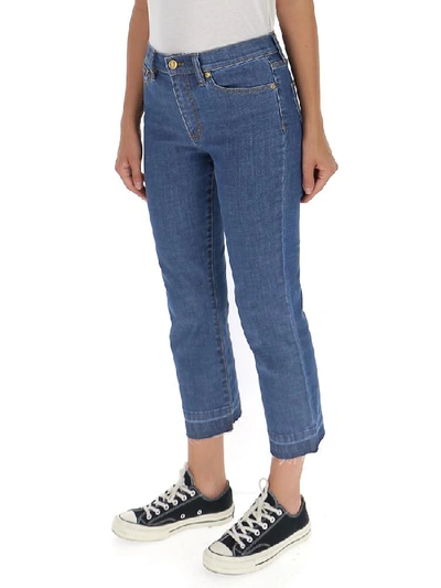 Shop Tory Burch Cropped Jeans In Blue