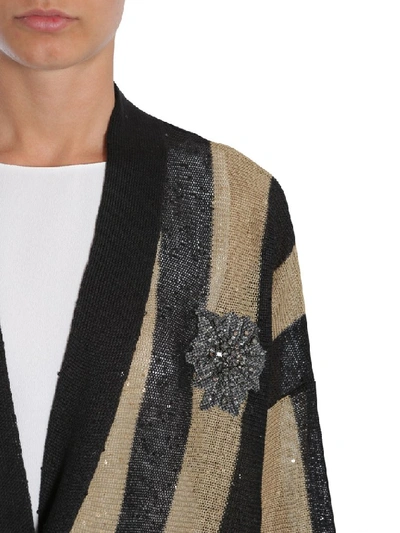 Shop Brunello Cucinelli Cricket Stripes Cardigan In Multi