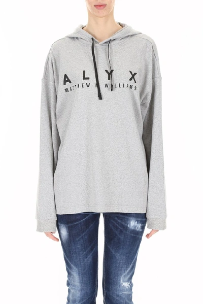 Shop Alyx 1017  9sm Logo Print Hoodie In Grey