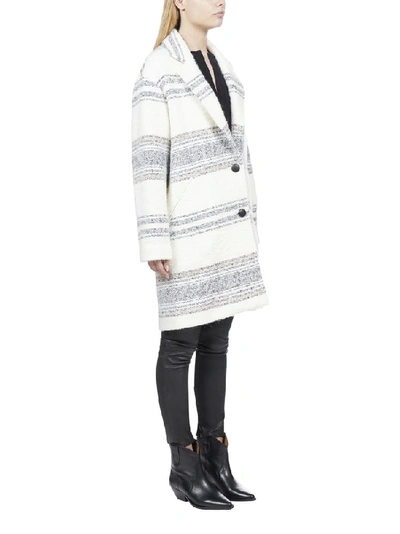 Shop Isabel Marant Étoile Dante Coat In Ecru