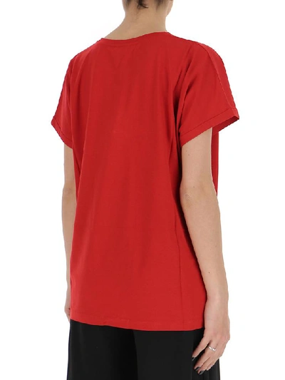 Shop Balmain Logo Signature T In Red