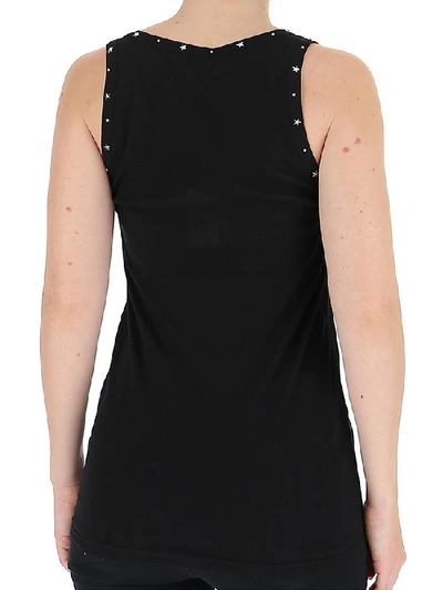 Shop Saint Laurent Studded Tank Top In Black