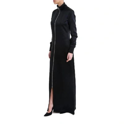 Shop Amen Zipped Maxi Coat In Black