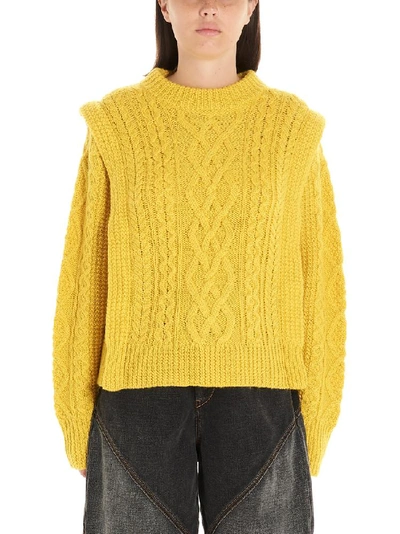 Shop Isabel Marant Étoile Tayle Knitted Sweatshirt In Yellow