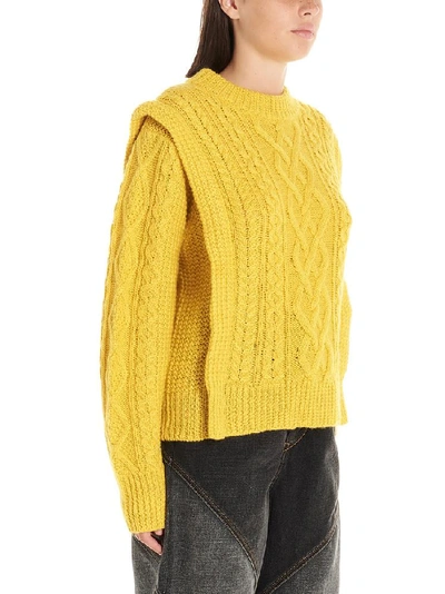 Shop Isabel Marant Étoile Tayle Knitted Sweatshirt In Yellow