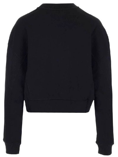 Shop Givenchy Cropped Logo Sweater In Black