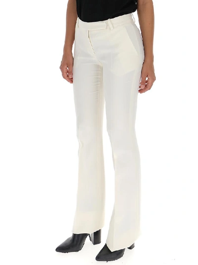 Shop Alexander Mcqueen Tailored Flared Trousers In White