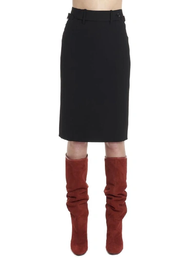 Shop Red Valentino Pencil Skirt In Black