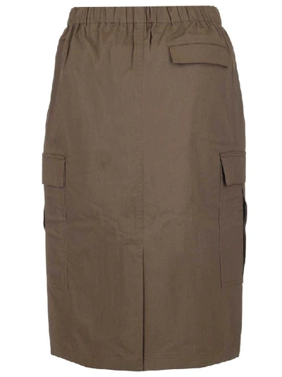 Shop Theory High Waisted Cargo Skirt In Green