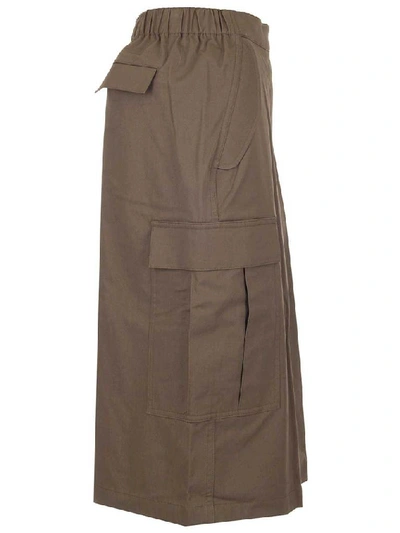 Shop Theory High Waisted Cargo Skirt In Green