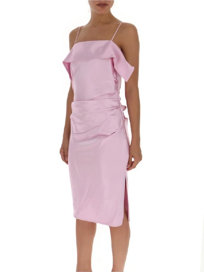 Shop Helmut Lang Strap Shift Dress In Pink