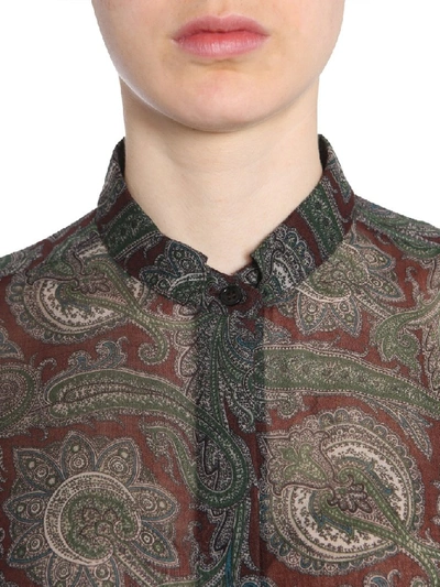 Shop Saint Laurent Paisley Printed Shirt In Multi