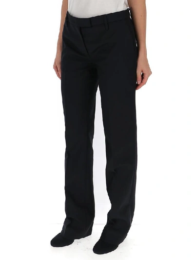 Shop Prada Straight Leg Pants In Black