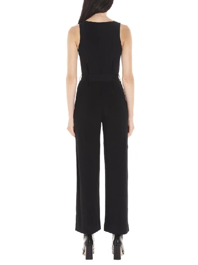 Shop Theory Belted V Neck Jumpsuit In Black