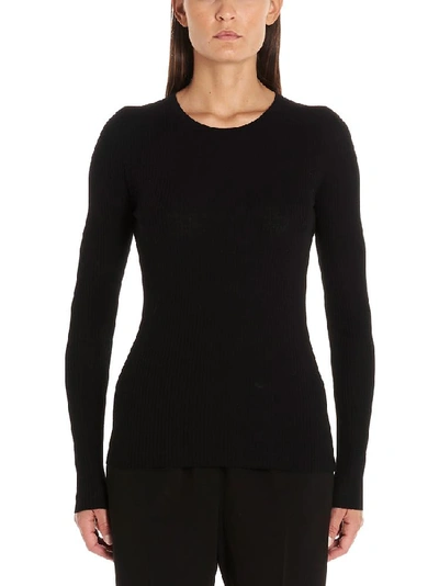 Shop Theory Mirzi Ribbed Sweatshirt In Black