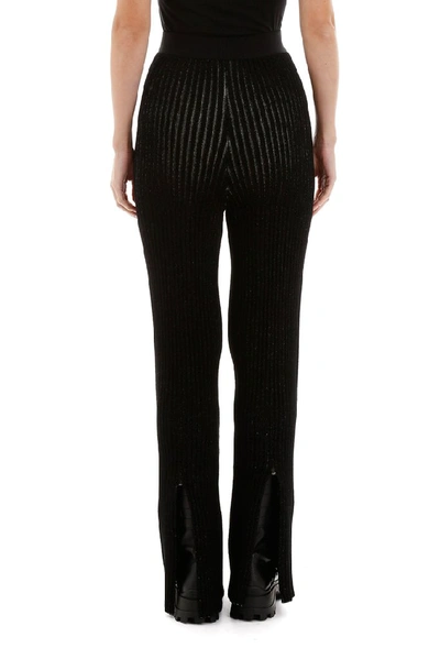 Shop Moncler Genius Moncler 1952 Ribbed Flared Hem Trousers In Black