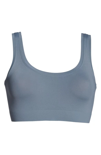 Shop Hanro 'touch Feeling' Crop Top In Oxidized Blue