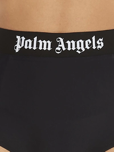 Shop Palm Angels Logo Waistband Briefs In Black