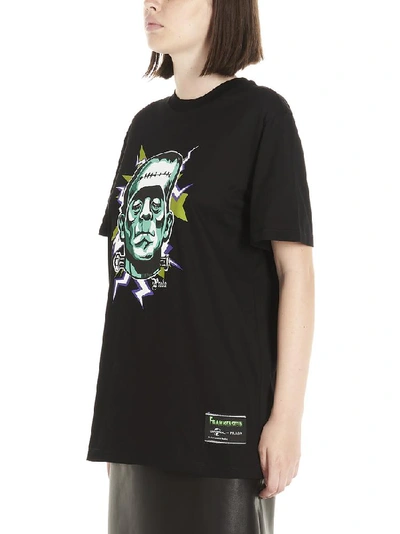 Shop Prada Frankenstein Print Crewneck T In Black