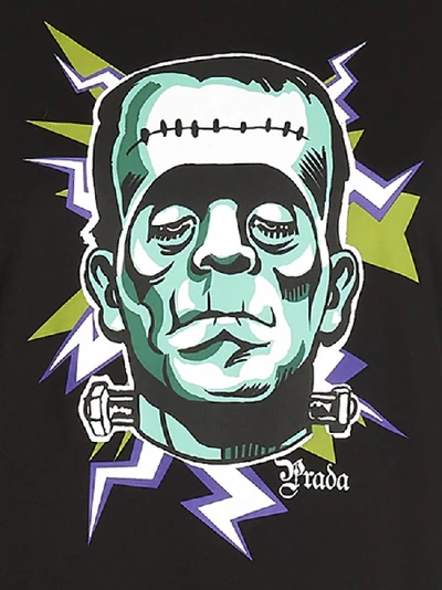 Shop Prada Frankenstein Print Crewneck T In Black