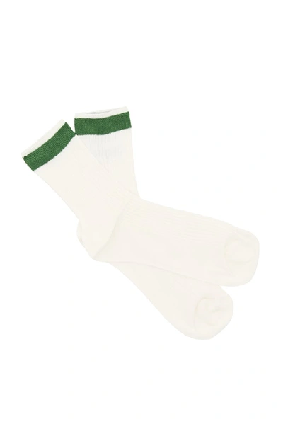 Shop Valentino Vltn Socks In White