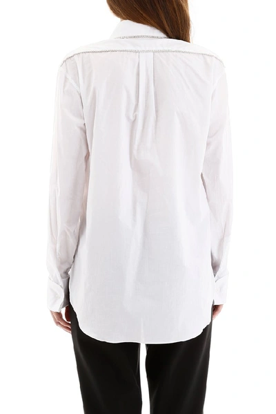 Shop Area Crystal Embellished Shirt In White