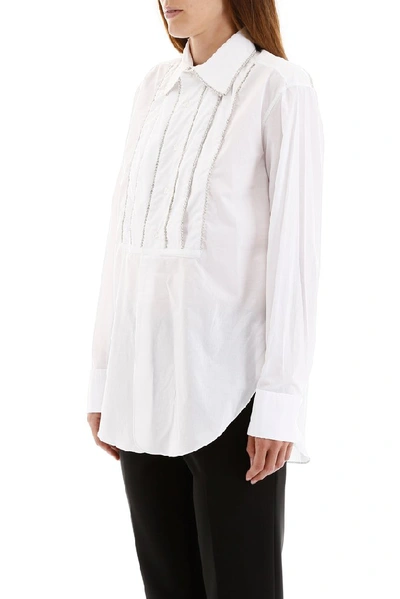 Shop Area Crystal Embellished Shirt In White