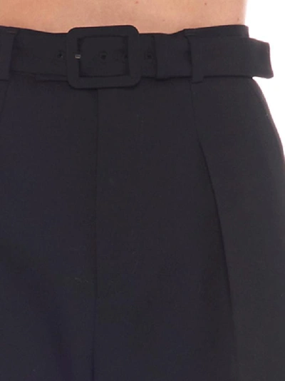 Shop Givenchy High Waist Belted Pants In Black