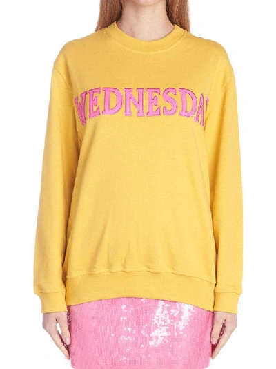 Shop Alberta Ferretti Wednesday Sweatshirt In Yellow