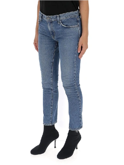 Shop Current Elliott Current/elliott Cropped Skinny Jeans In Blue