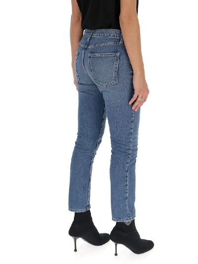 Shop Current Elliott Current/elliott Cropped Skinny Jeans In Blue