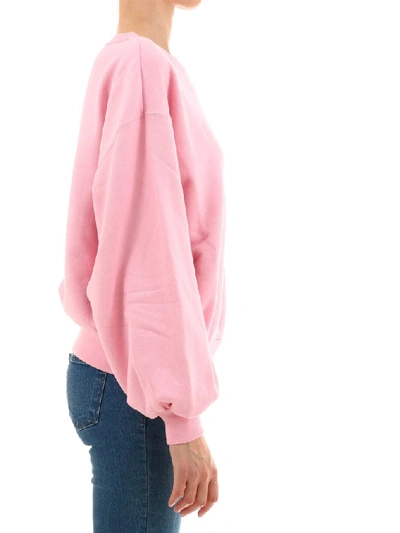 Shop Gucci Tennis Oversize Sweatshirt In Pink