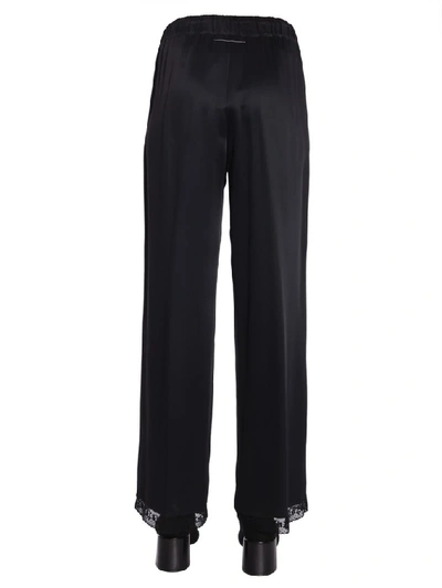 Shop Mm6 Maison Margiela Wide Tailored Trousers In Black