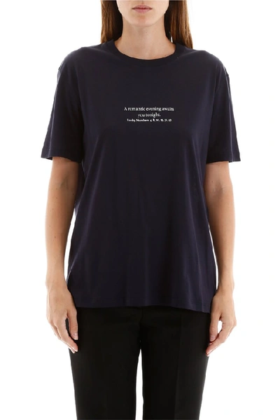 Shop Stella Mccartney Lucky Numbers Print T In Navy