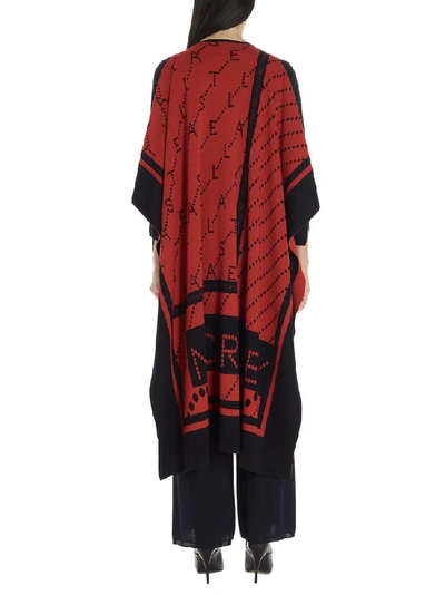 Shop Stella Mccartney All Over Logo Cape In Red