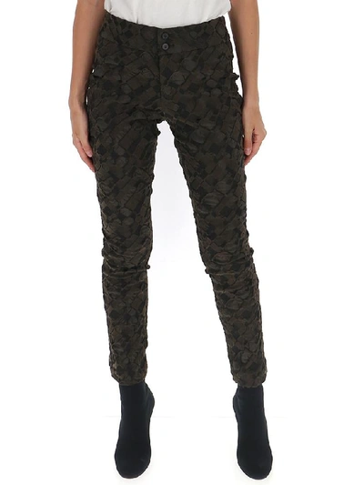 Shop Issey Miyake Patterned Trousers In Multi
