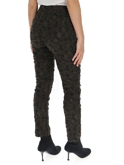 Shop Issey Miyake Patterned Trousers In Multi