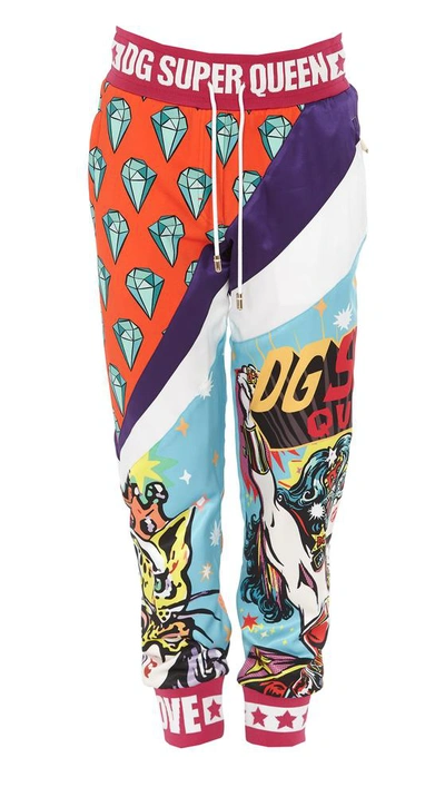 Shop Dolce & Gabbana Printed Jogging Pants In Multi