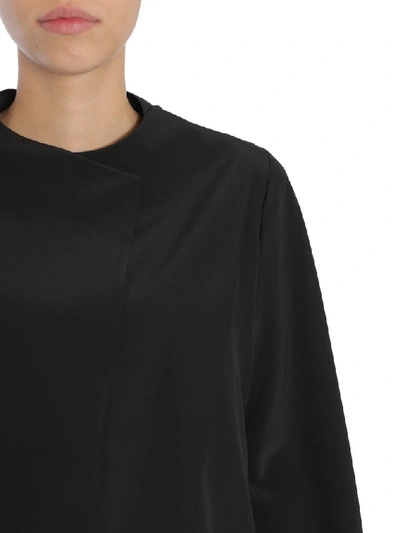 Shop Givenchy Tie Cuff Silk Shirt In Black