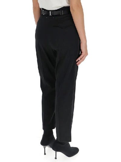 Shop Mm6 Maison Margiela Tailored Belted Trousers In Black