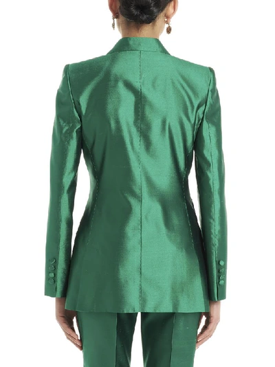 Shop Dolce & Gabbana Tailored Single Breasted Blazer In Green