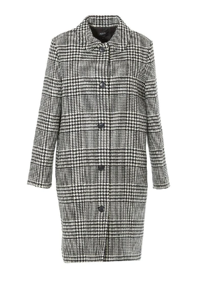 Shop A.p.c. Houndstooth Straight Coat In Multi