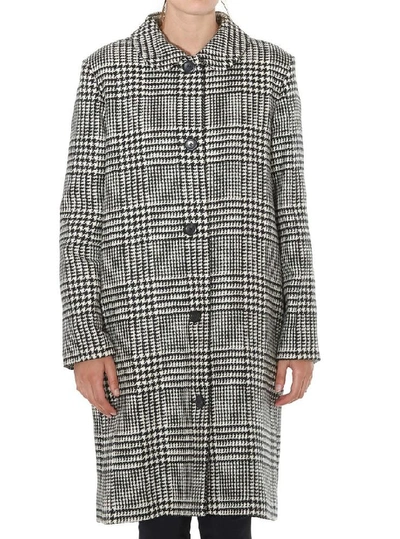 Shop Apc A.p.c. Houndstooth Straight Coat In Multi
