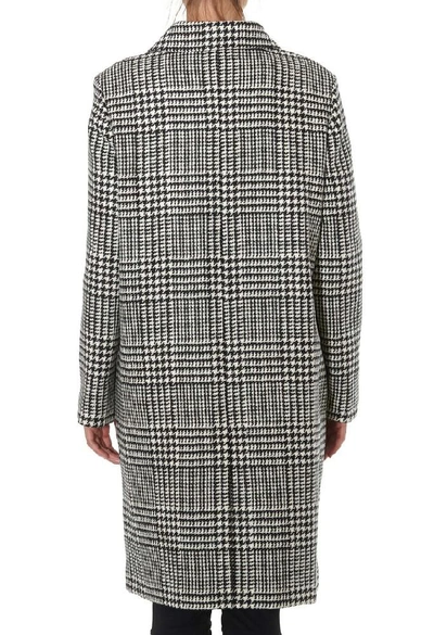 Shop A.p.c. Houndstooth Straight Coat In Multi