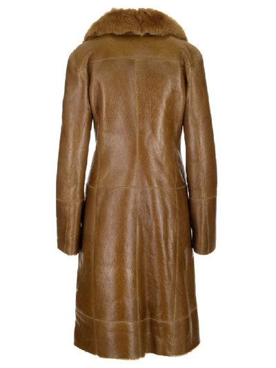 Shop Chloé Double Breasted Coat In Brown