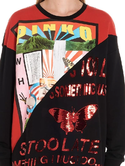 Shop Pinko Patchwork Sweatshirt In Multi