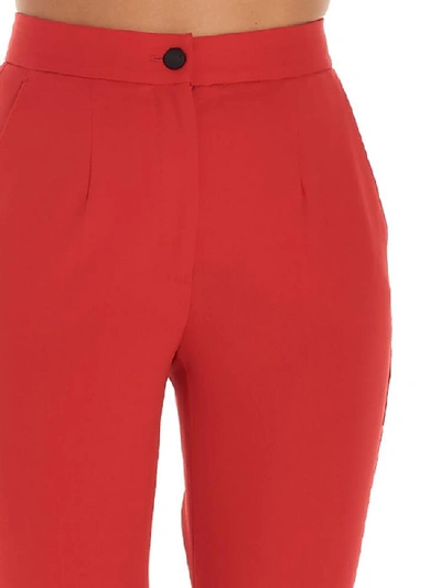 Shop Dolce & Gabbana Straight Leg Trousers In Red