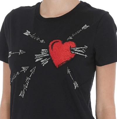 Shop Red Valentino Heart Logo Crewneck T In Black